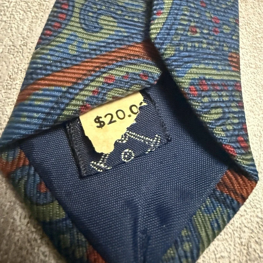 Vintage Polo Ralph Lauren Men's Tie 100% Silk Paisley‎ Made in England NEW